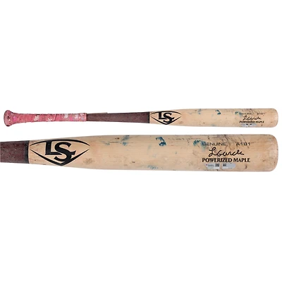 Luis García Jr. Washington Nationals Game-Used Tan/Red Louisville Slugger Broken Bat vs. Milwaukee Brewers on July 12, 2025
