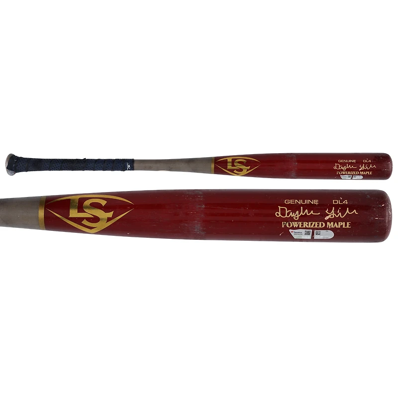 Daylen Lile Washington Nationals Game-Used Red/Gray Louisville Slugger Broken Bat vs. Milwaukee Brewers on July 11, 2025