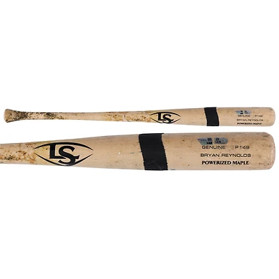 Bryan Reynolds Pittsburgh Pirates Game-Used Tan Louisville Slugger Broken Bat vs. Seattle Mariners on July 6, 2025