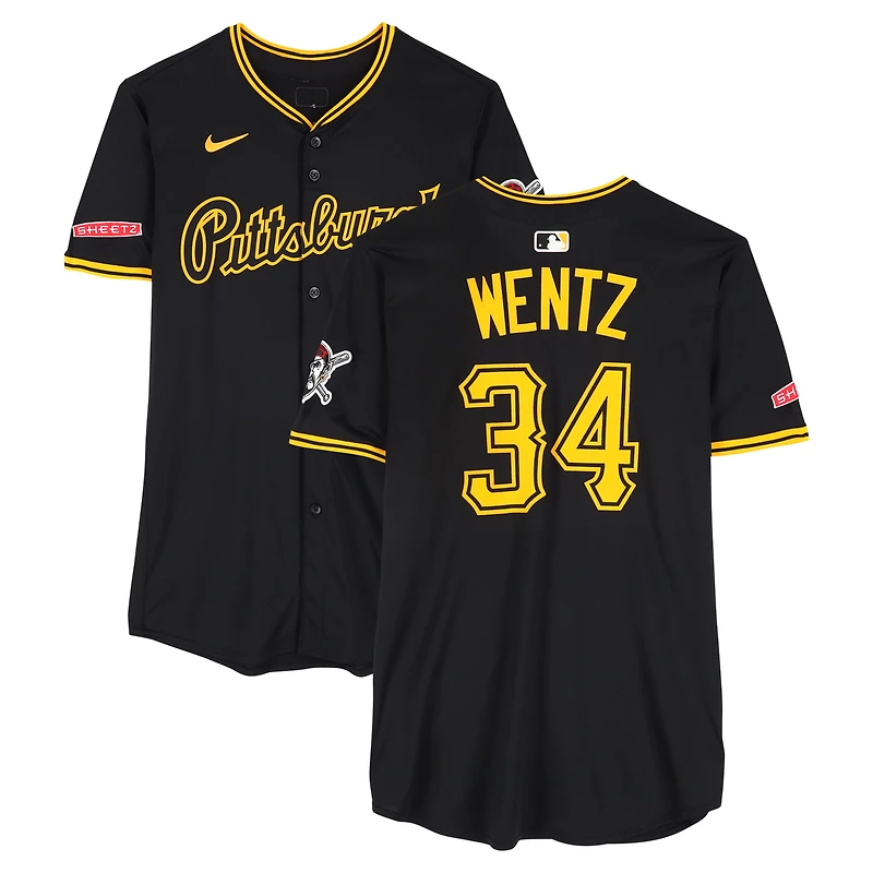 Joey Wentz Pittsburgh Pirates Game-Used #34 Black Nike Jersey from Multiple Games during the 2025 MLB Season