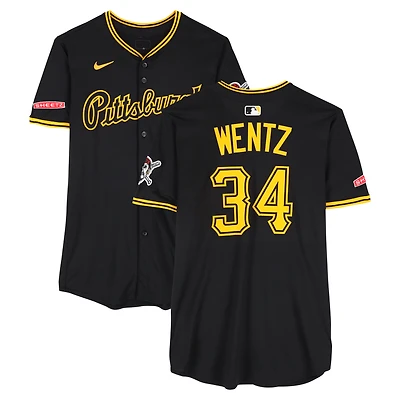 Joey Wentz Pittsburgh Pirates Game-Used #34 Black Nike Jersey from Multiple Games during the 2025 MLB Season