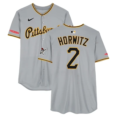 Spencer Horwitz Pittsburgh Pirates Game-Used #2 Gray Nike Jersey vs. Milwaukee Brewers on June 23, 2025