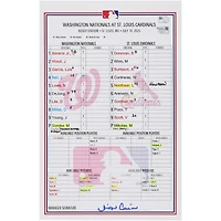 Washington Nationals Game-Used Lineup Card vs. St. Louis Cardinals on July 10, 2025