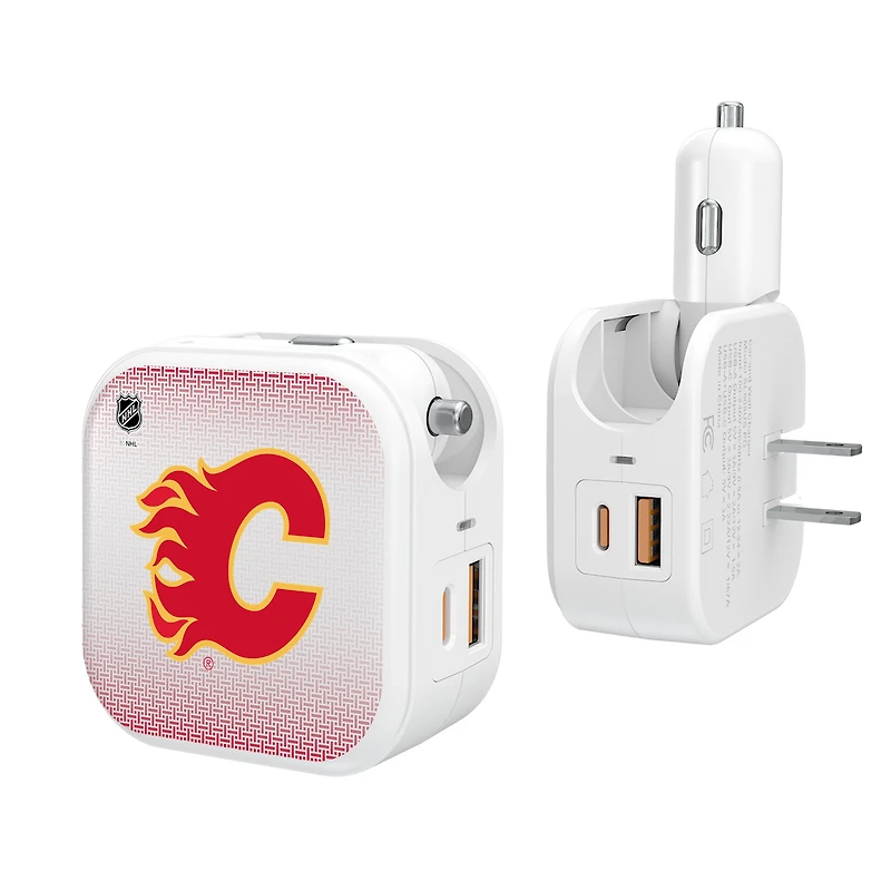 Keyscaper Calgary Flames 2-In-1 USB Charger
