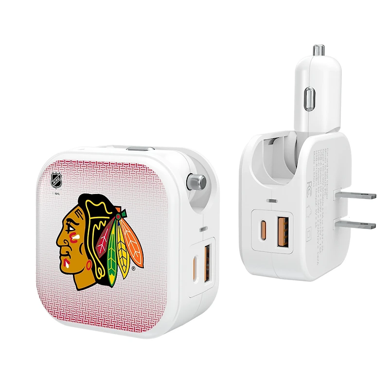 Keyscaper Chicago Blackhawks 2-In-1 USB Charger