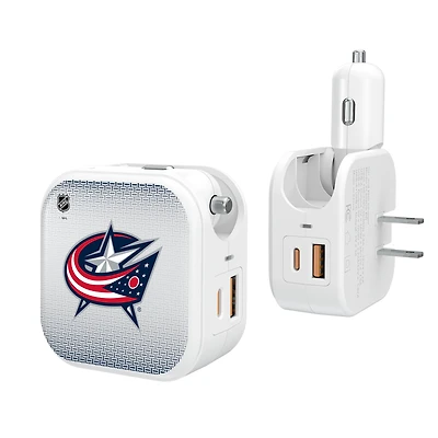 Keyscaper Columbus Blue Jackets 2-In-1 USB Charger