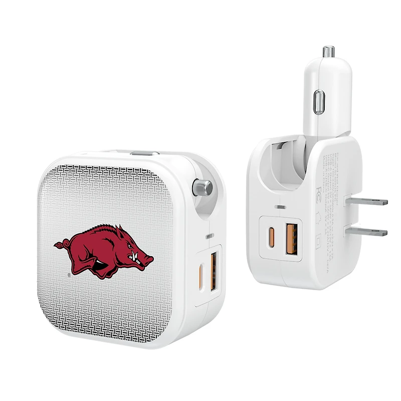 Keyscaper Arkansas Razorbacks 2-In-1 USB Charger