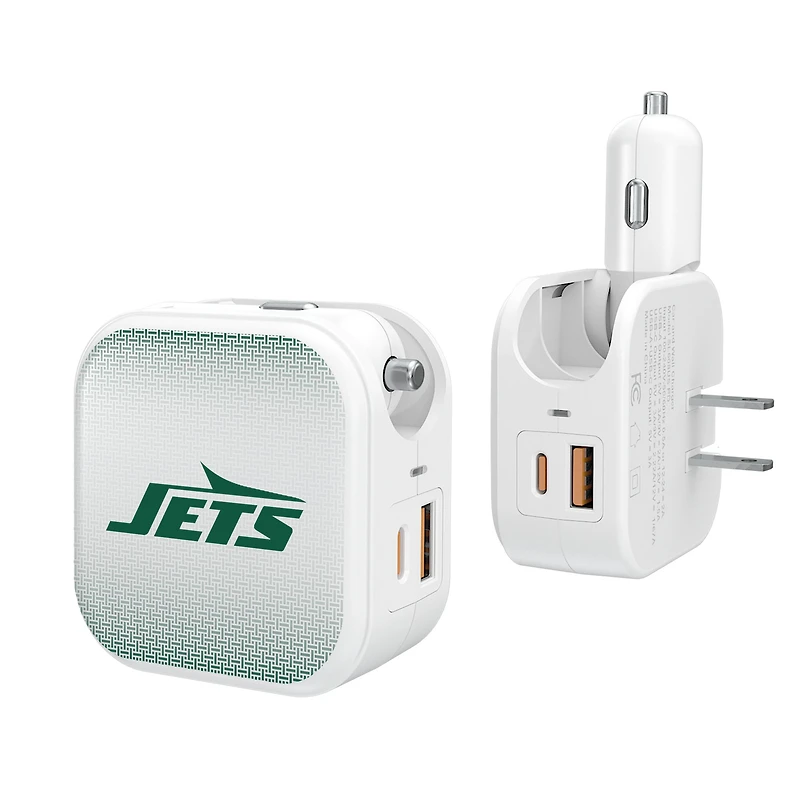 Keyscaper New York Jets 2-In-1 USB Charger