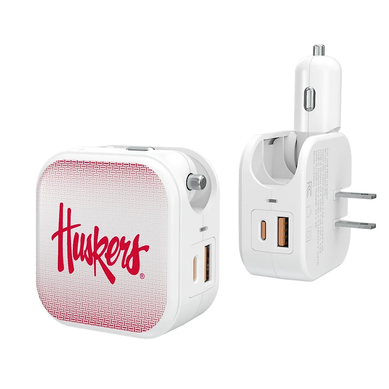 Keyscaper Nebraska Huskers 2-In-1 USB Charger