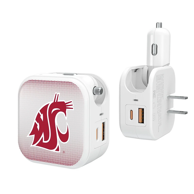Keyscaper Washington State Cougars 2-In-1 USB Charger