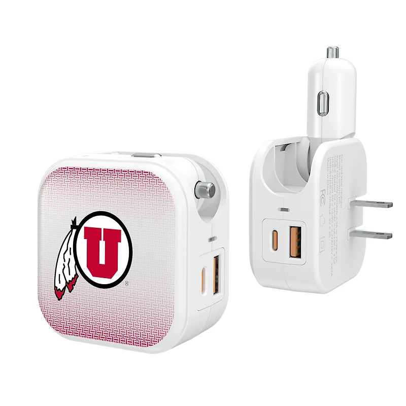 Keyscaper Utah Utes 2-In-1 USB Charger
