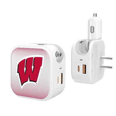 Keyscaper Wisconsin Badgers 2-In-1 USB Charger