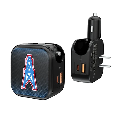 Keyscaper Houston Oilers 2-in-1 USB A/C Charger