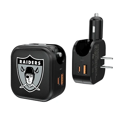 Keyscaper Oakland Raiders 2-in-1 USB A/C Charger