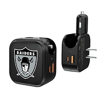 Keyscaper Oakland Raiders 2-in-1 USB A/C Charger