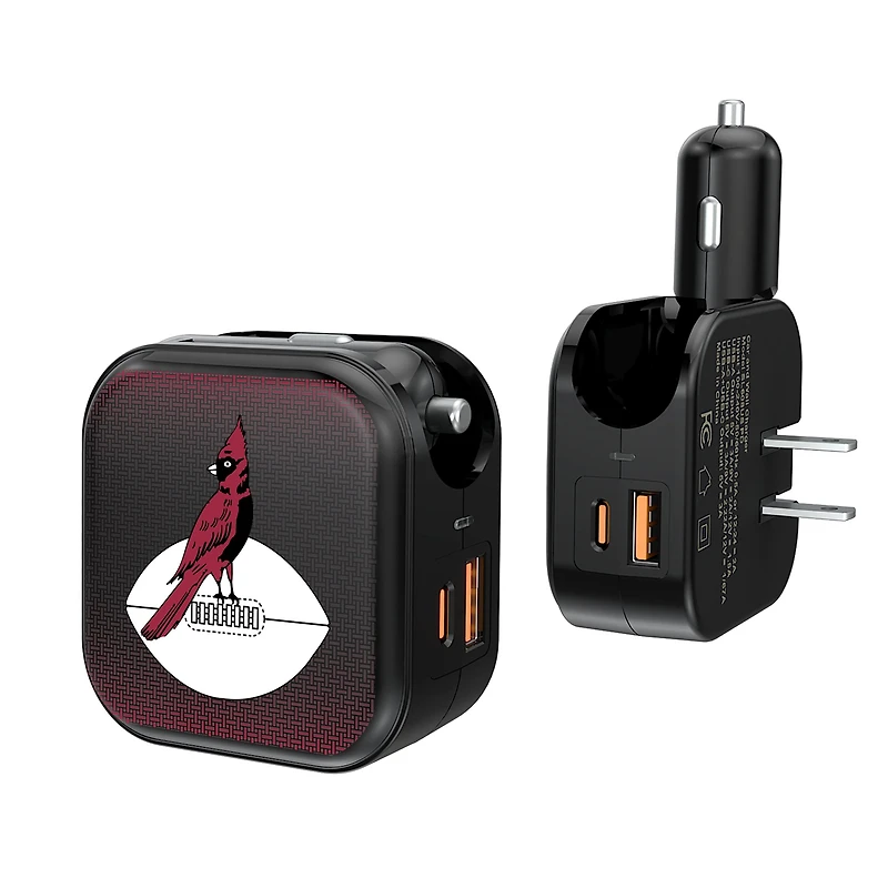 Keyscaper Chicago Cardinals 2-in-1 USB A/C Charger
