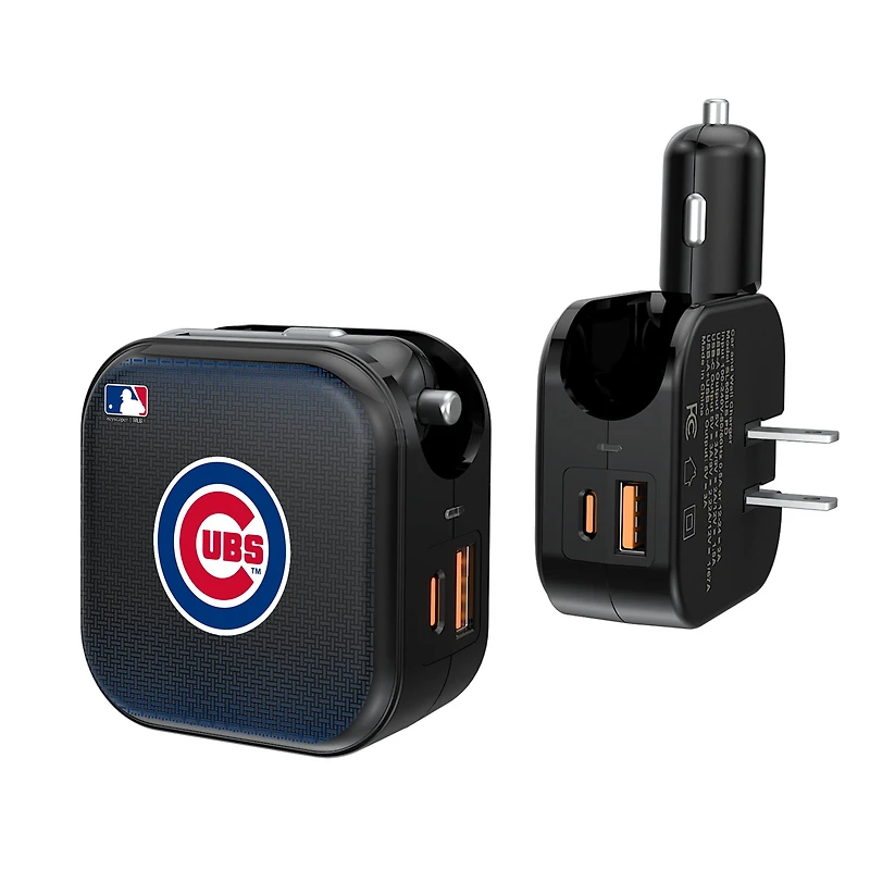Keyscaper Chicago Cubs 2-in-1 USB A/C Charger