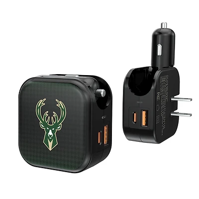 Keyscaper Milwaukee Bucks 2-in-1 USB A/C Charger