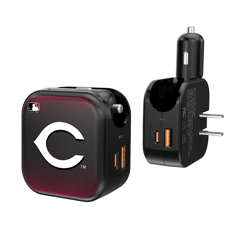 Keyscaper Cincinnati Reds 2-in-1 USB A/C Charger