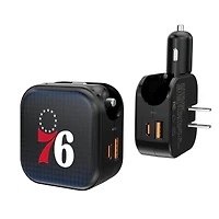 Keyscaper Philadelphia 76ers 2-in-1 USB A/C Charger