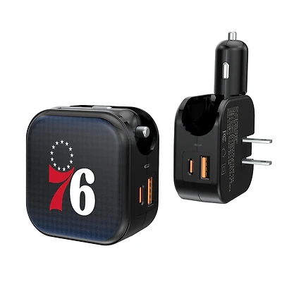 Keyscaper Philadelphia 76ers 2-in-1 USB A/C Charger