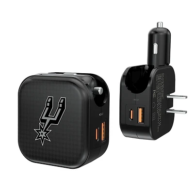Keyscaper San Antonio Spurs 2-in-1 USB A/C Charger