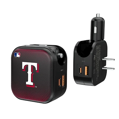 Keyscaper Texas Rangers 2-in-1 USB A/C Charger
