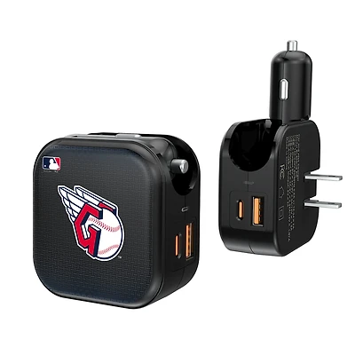 Keyscaper Cleveland Guardians 2-in-1 USB A/C Charger