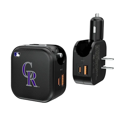 Keyscaper Colorado Rockies 2-in-1 USB A/C Charger