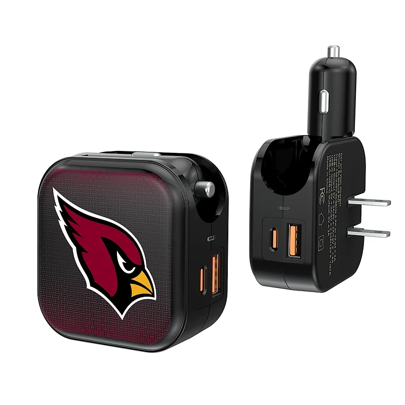 Keyscaper Arizona Cardinals 2-in-1 USB A/C Charger