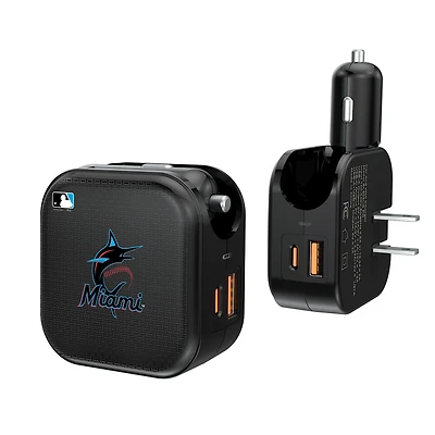Keyscaper Miami Marlins 2-in-1 USB A/C Charger