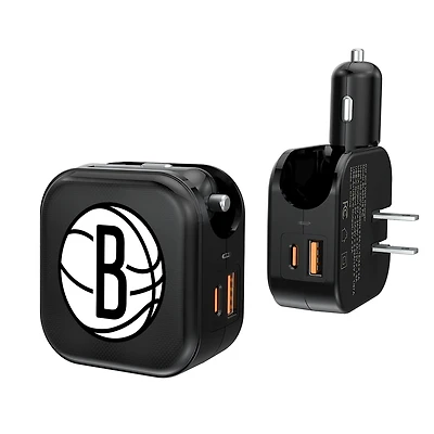 Keyscaper Brooklyn Nets 2-in-1 USB A/C Charger