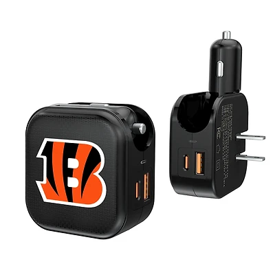 Keyscaper Cincinnati Bengals 2-in-1 USB A/C Charger