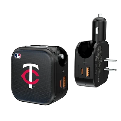 Keyscaper Minnesota Twins 2-in-1 USB A/C Charger