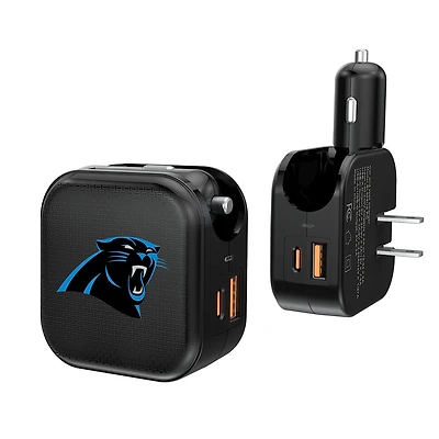 Keyscaper Carolina Panthers 2-in-1 USB A/C Charger