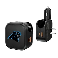 Keyscaper Carolina Panthers 2-in-1 USB A/C Charger