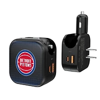 Keyscaper Detroit Pistons 2-in-1 USB A/C Charger