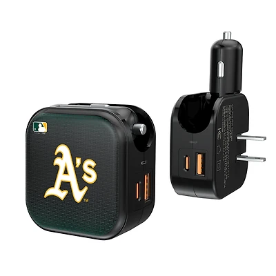 Keyscaper Oakland Athletics 2-in-1 USB A/C Charger