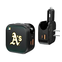 Keyscaper Oakland Athletics 2-in-1 USB A/C Charger