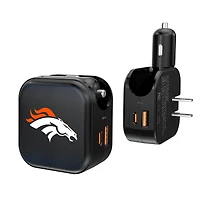 Keyscaper Denver Broncos 2-in-1 USB A/C Charger
