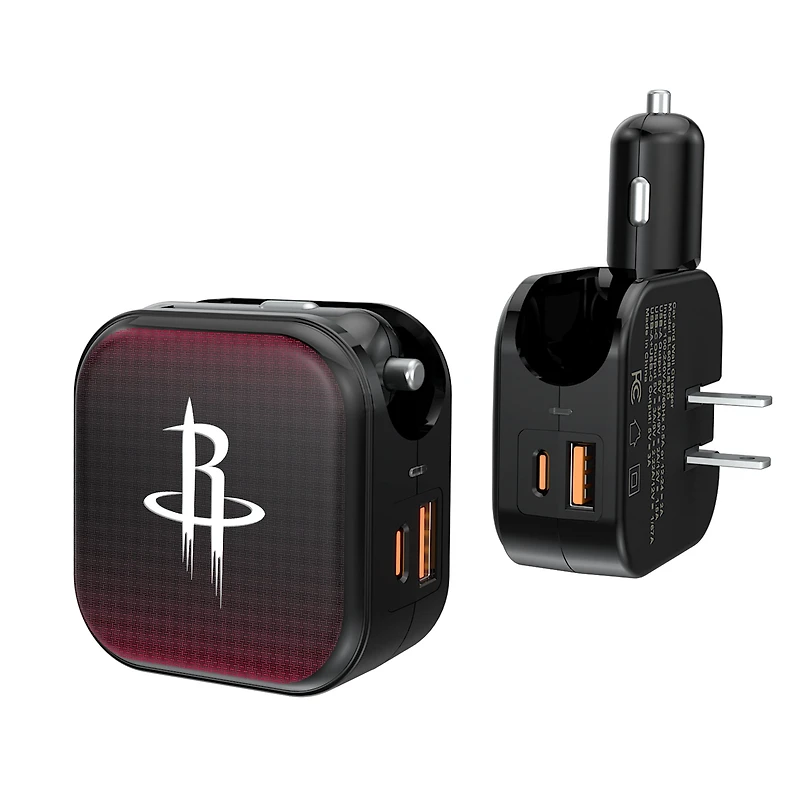 Keyscaper Houston Rockets 2-in-1 USB A/C Charger