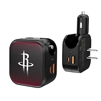 Keyscaper Houston Rockets 2-in-1 USB A/C Charger