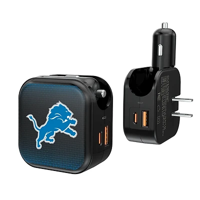 Keyscaper Detroit Lions 2-in-1 USB A/C Charger