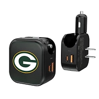 Keyscaper Green Bay Packers 2-in-1 USB A/C Charger