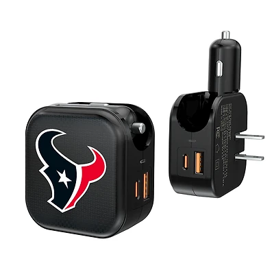 Keyscaper Houston Texans 2-in-1 USB A/C Charger