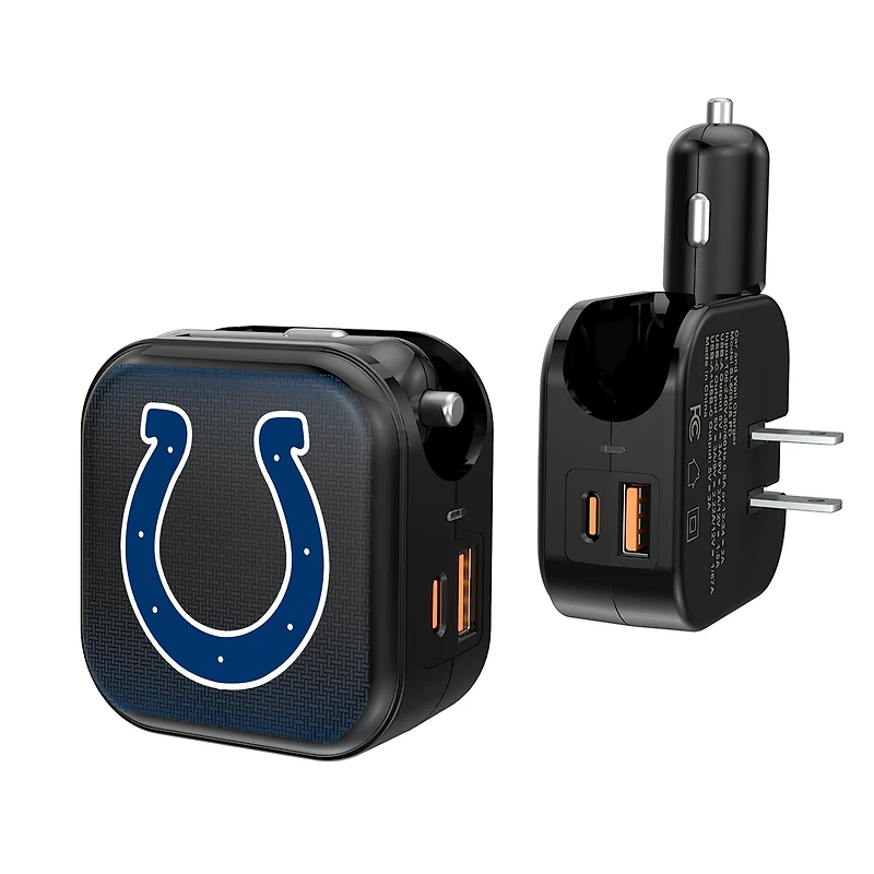 Keyscaper Indianapolis Colts 2-in-1 USB A/C Charger