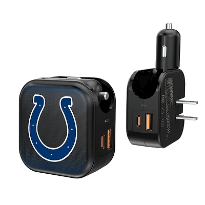 Keyscaper Indianapolis Colts 2-in-1 USB A/C Charger