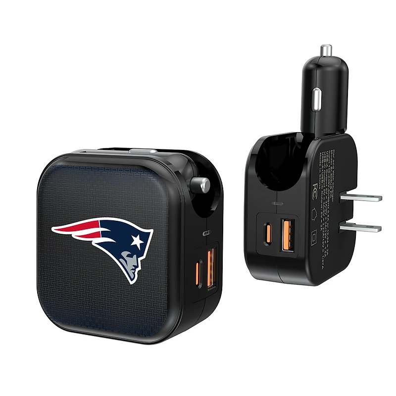 Keyscaper New England Patriots 2-in-1 USB A/C Charger
