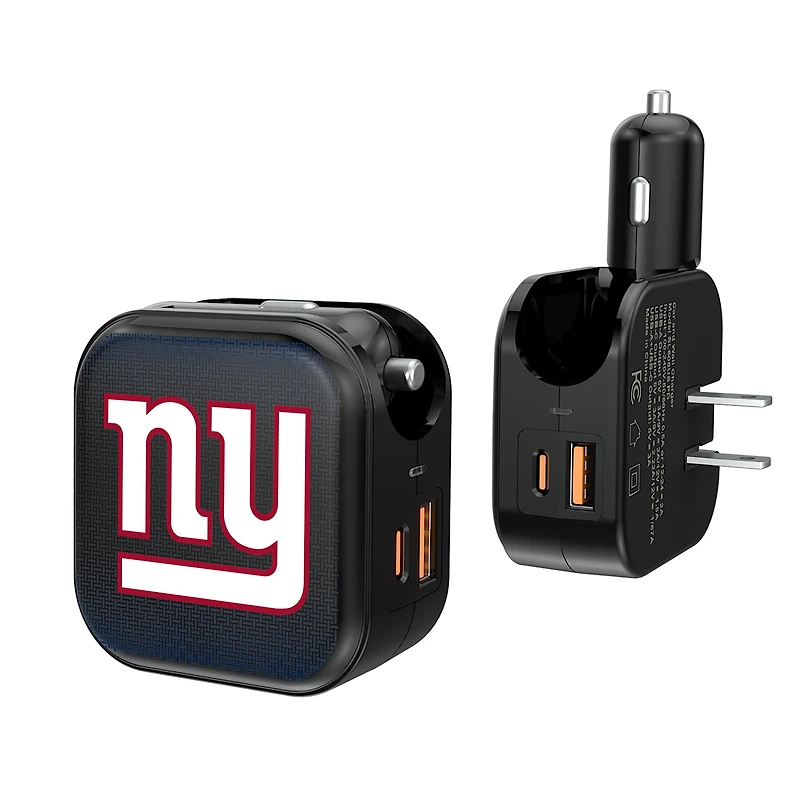 Keyscaper New York Giants 2-in-1 USB A/C Charger