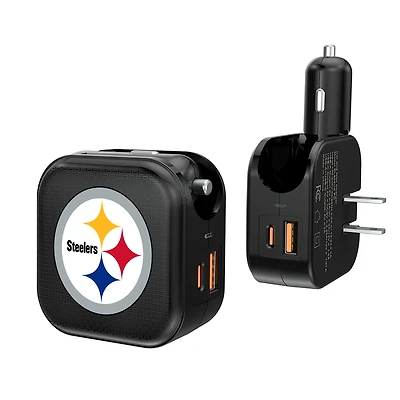 Keyscaper Pittsburgh Steelers 2-in-1 USB A/C Charger
